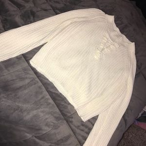 Cream lace sweater